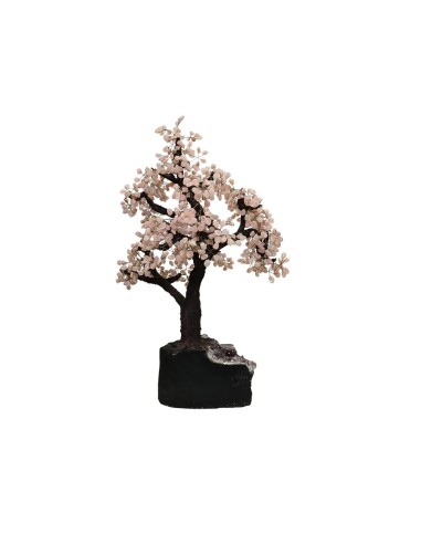 Árvore de Quartzo Rosa com Ametista...