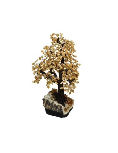 Árbol de Citrino con Base de Madera...