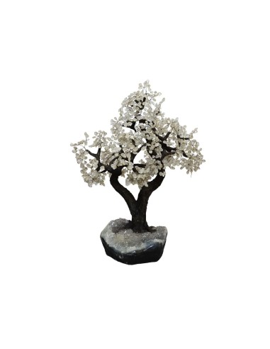 Árbol de Cuarzo con Base de Madera...