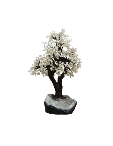 Árbol de Cuarzo con Base de Madera...