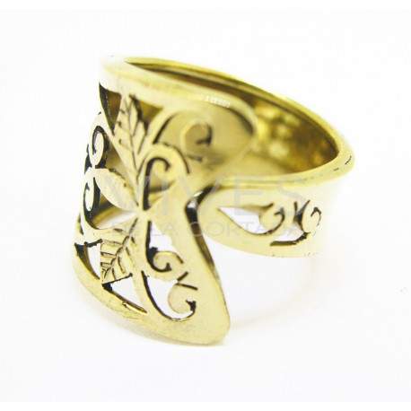 Ring Open Bronze Openwork Bow