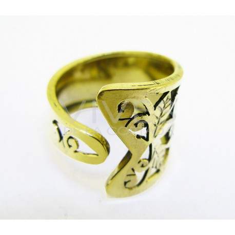 Ring Open Bronze Openwork Bow