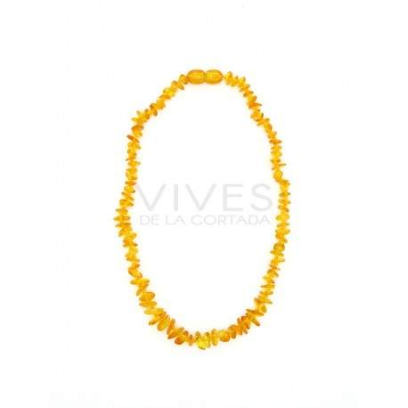 Collier Baby Chips ambre clair
