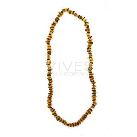 Collar chip de Ambar largo color combinado