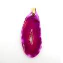 Pendant of Rose Dyed Agate (Gold Plated)