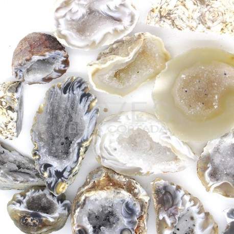 Mini geoda de agata cristalizada Pack 250 Gramos