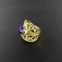Anel de Bronze com Ametista -9.2-