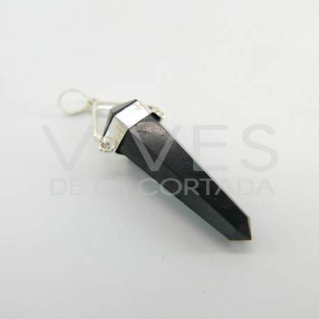 Pendentif de Shungit Bitermined - Plaqué argent