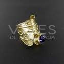 Bague bronze avec améthyste -12.1-