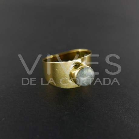 Anillo de Bronce con Piedra Luna -16.2-