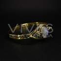 Bracelet of Bronze with cabochon Big Moonstone -114-