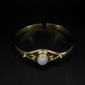 Bracelet of Bronze with cabochon Big Moonstone -114-