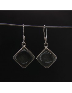 Earrings from Quartz Smooth Cube Big - Sterling Silver 925