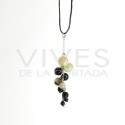 Pendant agate Big With Thread and Metal Clasp 