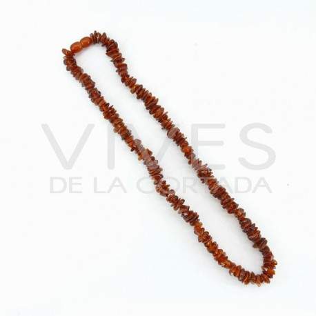 Collar Chip de Ámbar Oscuro 45cm