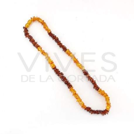 Collier Puce d'ambre foncé et clair 45cm